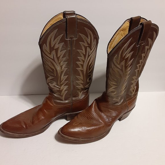 Justin Vintage Style 8732 Brown Leather Western Cowboy Boots 9.5 B Justin Men main image 4